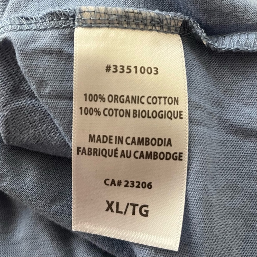ECOTHREADS~ Dressy T-Shirt-Size XL~Light Blue~Fitted Organic Cotton - Picture 8 of 8